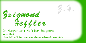 zsigmond heffler business card